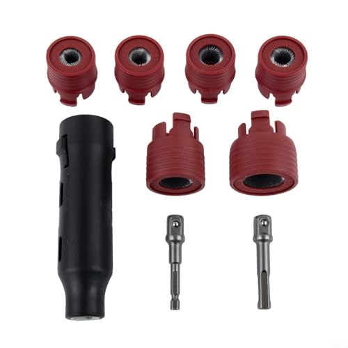 Oniissy 9-teiliges Radbolzenreiniger-Werkzeug-Set zum Entfernen von Rost und Schmutz, 12–28 mm Drahtbürsten-Set mit Stahl- und Kunststoffkonstruktion, passend für Standard-Bohrer und Oniissy 9-teiliges Radbolzenreiniger-Werkzeug-Set zum Entfernen von Rost und Schmutz, 12–28 mm Drahtbürsten-Set mit Stahl- und Kunststoffkonstruktion, passend für Standard-Bohrer und von Oniissy