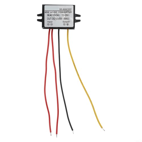 Oniissy AC-DC Stromwandler 12V/24V AC auf 12V DC 5A 60W Spannungsreglermodul, IP68 wasserdichtes Step-Down-Netzteil mit 95% Effizienz und mehrfacher Sicherheit von Oniissy