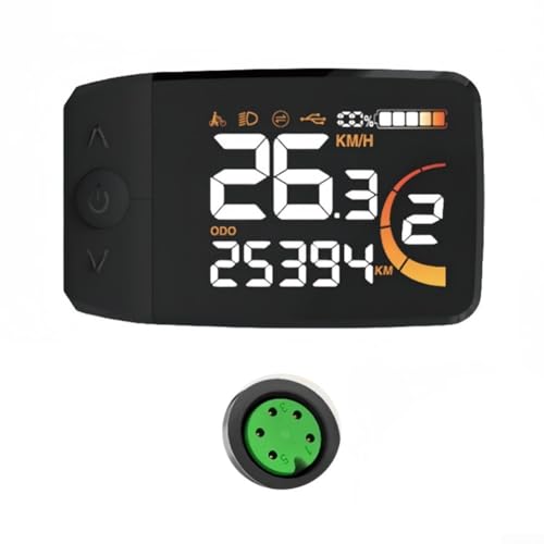 Oniissy Antriebsmotor-Display, 6,1 cm (2,4 Zoll) LCD-Bildschirm | für Bafang BBS01/BBS02/BBS03 HD-Serie Mittelmotor-Display – Komponenten Geschwindigkeitseinstellung Radgrößeneinstellung von Oniissy