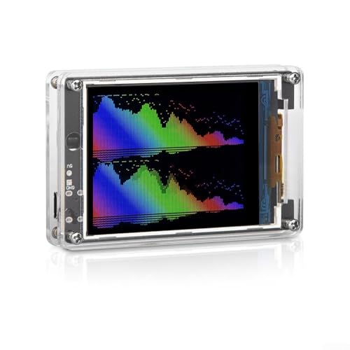 Oniissy Audio-Display-Uhr mit Musikspektrum-Visualisierung für Zuhause und Studio, LCD-Volumenmesser mit Musikspektrum-Funktionen für Auto- und Studio-Audio von Oniissy