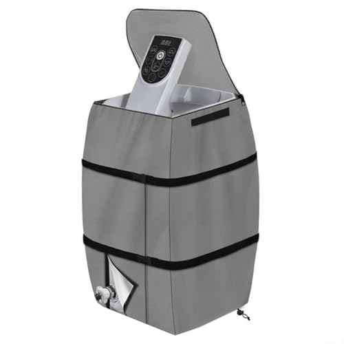 Oniissy Aufblasbare Abdeckung für Whirlpool-Pumpe, Outdoor-Spa-Heizungspumpe, wasserabweisend, Wetterschutz, 420D, silberbeschichtet, 43 x 38 x 54 cm (grau) von Oniissy