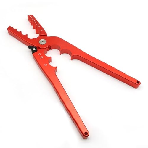 Oniissy CT-301 Kupferrohr-Reparaturzange, manuelles Werkzeug aus Aluminiumlegierung für abgeflachte Rohre, Restaurierung, 6 Rohrdurchmesser, 1/4 3/8 1/2 5/8 3/4 7/8 Zoll für HVAC-Rohrleitungen (rot) von Oniissy