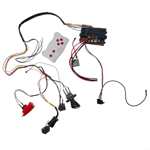 Oniissy DIY Elektroauto Empfänger Kit mit Kabelbaum und Schalter, 2.4G Fernbedienung Kompatibel mit RX18 6V, RX23 12V A/B/C, RX37 12V A/B/C, 12V A/B/C, RX19(RX37 12V A) von Oniissy