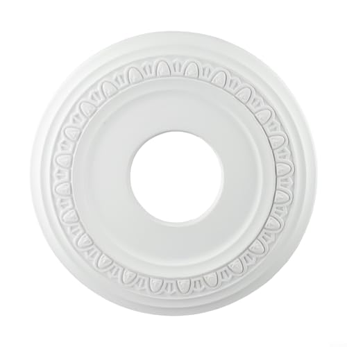 Oniissy Decken-Medaillon aus Polyurethan, rund, dekorative Leuchte, Abdeckplatte, 30 cm Durchmesser, wasserdicht, für Deckenventilatoren, Kronleuchter, Heimdekoration, Weiß Oniissy Decken-Medaillon aus Polyurethan, rund, dekorative Leuchte, Abdeckplatte, 30 cm Durchmesser, wasserdicht, für Deckenventilatoren, Kronleuchter, Heimdekoration, Weiß von Oniissy