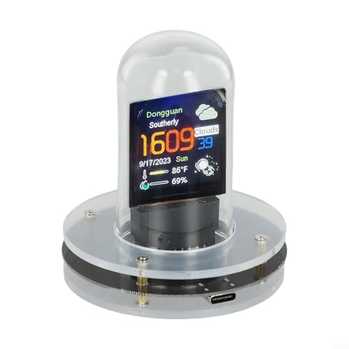 Oniissy Digitaler Wecker, Smart WLAN-Netzwerkuhr mit modernem gebogenem Design und LED-Zahlen, leuchtet intelligente optische Röhrenuhr für Zuhause, Schlafzimmer, Desktop-Dekoration von Oniissy