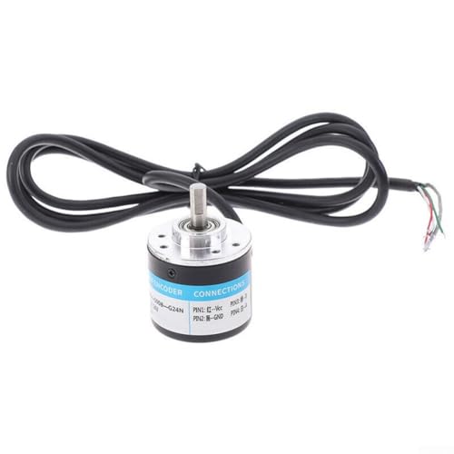 Oniissy Drehgeber – 5000 U/min photoelektrischer inkrementeller Drehgeber – DC 5–24 V AB 2-Phasen-Schaft 6 mm – Automatisierungssensor-Komponente (200 p/r) von Oniissy