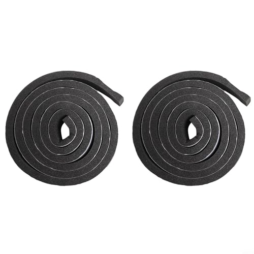Oniissy EVA-Schaum-Dichtungsstreifen, 4 m, schwarz, geschlossenzelliges Neopren, Wetterabisolierband für Tür und Fenster, luftdicht, hitzebeständig, staubabweisend, ölbeständig, 2 Stück, 40 mm x 2 m von Oniissy