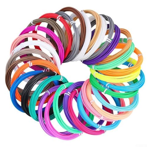 Oniissy Ersatzdraht, PLA-Drähte in verschiedenen Längen erhältlich, 3D-Filament-Ersatz für 3D-Drucker-Filament, 1,75 mm, PLA-3D-Filament-Set für verschiedene kreative Projekte (3M-30) von Oniissy