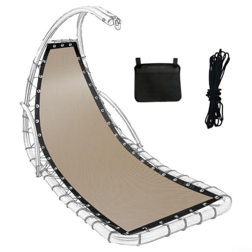 Oniissy Ersatztuch für Hängeschaukelstuhl, für drinnen und draußen, Garten, Terrasse, Möbelabdeckung, Einzelperson, Stoffschaukelsitzbasis, 64 x 197 x 23 cm (Khaki A) von Oniissy