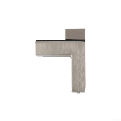 Oniissy F-Type Glas-Sandwichplatten-Befestigungsklemme, verstellbare Schicht, Stützhalterung, Zinklegierung, rutschfeste Dichtung für sichere Glasplatten-Installation (klein gebürstet) von Oniissy