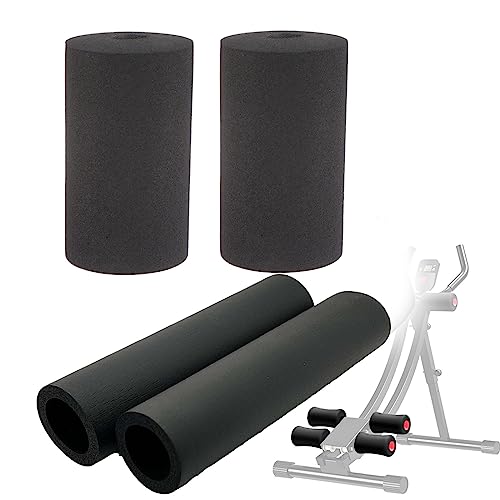 Oniissy Fitness-Schaumstoff-Fußmatten, Gewichtheberbank, Bein-Stretch-Fuß-Schaumstoffpolster, Roller-Ersatz Für Inversionsbank, Beinstrecker, Hantelbank, 4er-Pack-140MM Black von Oniissy