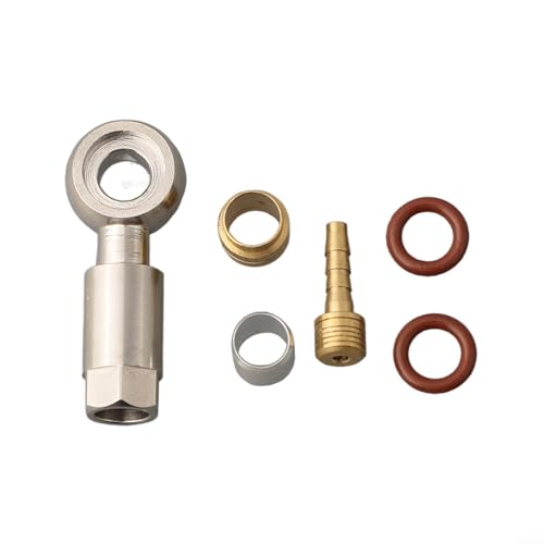 Oniissy Hydraulische Bremsleitung Banjo Bolt Fitting Adapter kompatibel mit MT-Serie MT4 MT5 MT6 MT7 MT8 Fahrradkomponenten Silber (C) von Oniissy