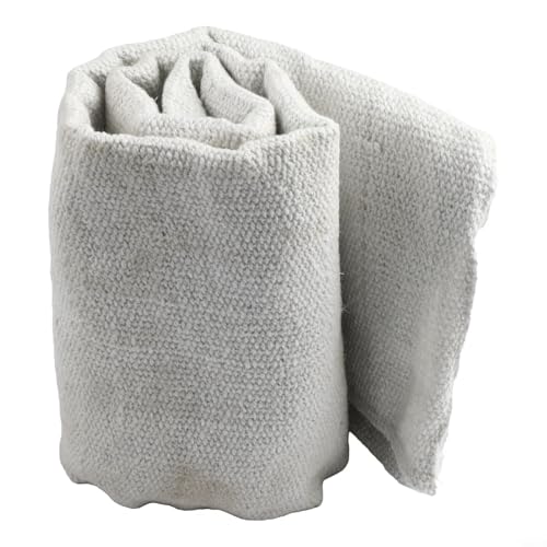 Oniissy Keramikfaserdecke, 2 mm dick, feuerfestes Tuch, 1260 °C, hochtemperaturbeständiges Porzellanfasergewebe für Ofen, Ofentür, Feuertür, Schweißen, Rohr und (1 x 1 m) von Oniissy