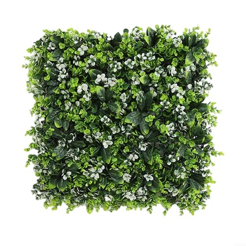 Oniissy Künstliche Pflanzen-Wandpaneele, Wände, Laubhecke, Grasmatte, Grünpflanzen, Zaun, 50 x 50 cm, für Innen- und Außenbereich, Garten, Haus (A) von Oniissy