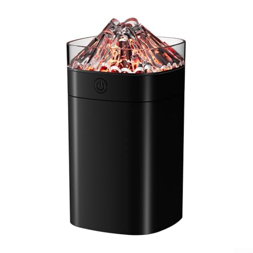 Oniissy Luftbefeuchter, 400 ml, kühler Nebel, Diffusor mit bunten LED-Lichteffekten, Timer-Funktion, leiser Betrieb für Zuhause, Büro, Schlafzimmer, transparentes Design (weiß (transparent)) von Oniissy