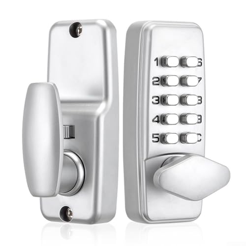 Oniissy Mechanisches digitales Türschloss, Tastatur, Passworteingabesystem, Zinklegierung, Sicherheitsschloss mit 3-4-stelligem Code, wasserdichtes Design für Zuhause, Büro, Hotel von Oniissy