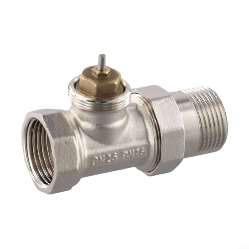Oniissy Messing Thermostat-Heizkörperregelventil DN15/DN20/DN25 Temperaturregelventil mit M30 x 1,5 mm Gewinde für Heizungsanlage zu Hause Vertikale Installation (DN25) von Oniissy