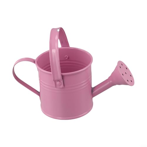Oniissy Metall-Gießkanne kleiner Gartensprinkler-Topf, langer Ausguss, Pflanzenkessel für drinnen und draußen, Blumenkessel mit stabilem Boden, 7 cm Höhe (Rosa) von Oniissy