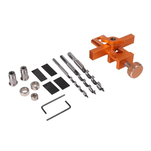 Oniissy Montagevorrichtung für Schranktüren, Aluminiumlegierung, verstellbares Positionierungswerkzeug mit Bohrer, 2-in-1-Liftstanzer für Küchenschrank-Hardware (D) von Oniissy
