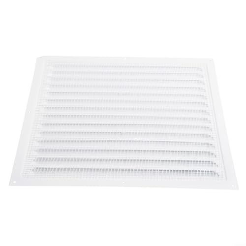 Oniissy Quadratische Aluminium-Lüftungsgitter-Abdeckung, Metall-Lüftungsk-Abdeckung, Wandmontage, Deckenhalterung, Luftregister für den Innen- und Außenbereich (300 x 300 mm) von Oniissy