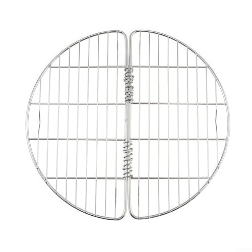 Oniissy Rundes BBQ Grill Mesh - Edelstahl Antihaft Wiederverwendbar Feuerstelle Rost Grill Mesh - Dampfkühlgitter - Kochen Grill Werkzeuge Zubehör von Oniissy