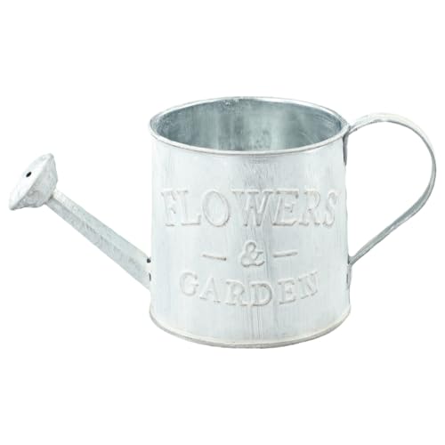 Oniissy Rustikale Metall-Gießkanne Blumentopf, dekorativer Vintage-Stil, Eisen-Sprinkler-Eimer, Behälter, Pflanzenvase, Gartendekoration, Foto-Requisiten, 9 x 8,5 cm von Oniissy