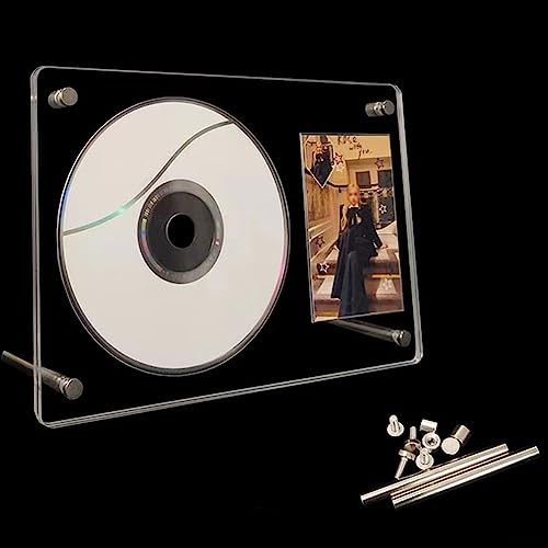 Oniissy Schilderhalter, Acryl-Album, CD/Fotokarten-Präsentationsständer, Displayrahmen, transparentes Regal, Fotokarten-Präsentationsrahmen, Fotokartenhalter – kommt mit einer abziehbaren Schutzfolie von Oniissy