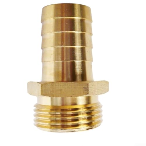 Oniissy Schlauchanschluss aus massivem Messing, Außengewinde-Adapter für Garten, Pool, Teich, Wasserrohrsystem, mehrere Größen erhältlich, 1,27 cm bis 3 cm erhältlich (1,27 cm Außengewinde x 12 mm) Oniissy Schlauchanschluss aus massivem Messing, Außengewinde-Adapter für Garten, Pool, Teich, Wasserrohrsystem, mehrere Größen erhältlich, 1,27 cm bis 3 cm erhältlich (1,27 cm Außengewinde x 12 mm) von Oniissy