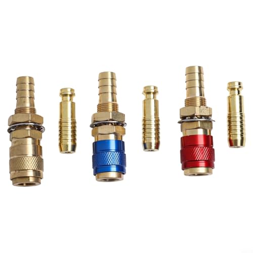 Oniissy Schnellverbinder-Set aus Messing für Gas und Wasser, für Rohre mit 10 mm Innendurchmesser, Schnellverbindungen für WIG-Schweißmaschinen, Modelle 12/18/20/27, langlebig (3 Stück) von Oniissy