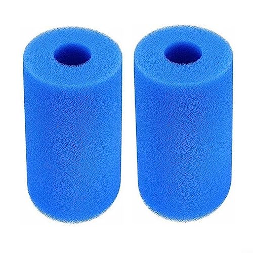 Oniissy Schwimmbad-Filter, wiederverwendbar, waschbar, Schaumstoff, Ersatz-Kartusche für Intex Typ B (blau), 2 Stück von Oniissy
