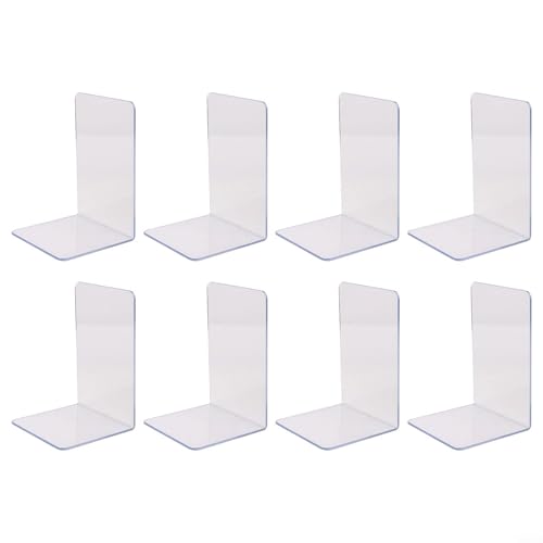 Oniissy Set mit 8 transparenten Acryl-Buchstützen, 3 mm dick, L-förmiger Schreibtisch-Organizer für Bücher, Zeitschriften, Akten, transparente Buchstützen für Zuhause, Büro, Bibliotheksregale Oniissy Set mit 8 transparenten Acryl-Buchstützen, 3 mm dick, L-förmiger Schreibtisch-Organizer für Bücher, Zeitschriften, Akten, transparente Buchstützen für Zuhause, Büro, Bibliotheksregale von Oniissy