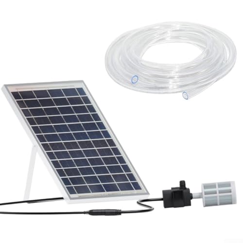 Oniissy Solarpanel, 10 W, mit Halterung, Fischteichpumpensystem, 240 l/h, Wasserdurchflussmenge, 2,5 m Hubhöhe, Tauchpumpe, Springbrunnen-Set Oniissy Solarpanel, 10 W, mit Halterung, Fischteichpumpensystem, 240 l/h, Wasserdurchflussmenge, 2,5 m Hubhöhe, Tauchpumpe, Springbrunnen-Set von Oniissy
