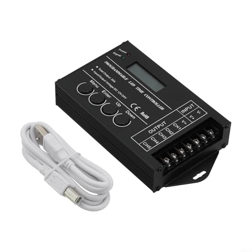 Oniissy TC420 Programmierbarer RGB-LED-Controller-Timer, 5-K DC12-24V LED-Anzeigemodul-Steuerung, einstellbare Helligkeitsgeschwindigkeit, kompatibel mit von Oniissy
