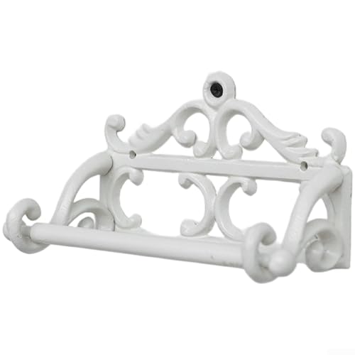 Oniissy Toilettenpapierhalter aus Gusseisen, Wandmontage, Vintage-Stil, für Küche und Bad, mit robuster Textur und traditionellem Aussehen für organisierte Aufbewahrung (A) von Oniissy