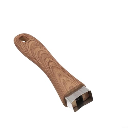 Oniissy Topf- und Pfannengriff, Ersatzzubehör mit Edelstahlkern, hitzebeständig, abnehmbar, ergonomisches Design, passend für Kochgeschirr, Kochtopf, F (Braun) von Oniissy