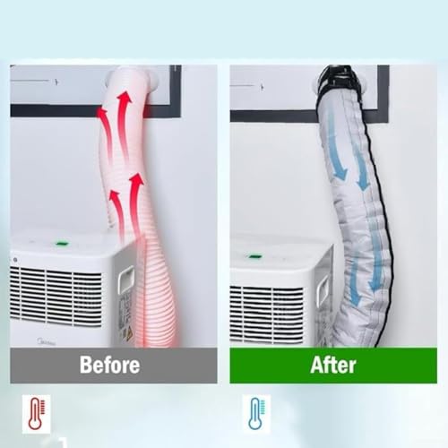 Oniissy Tragbare Klimaanlage Schlauchabdeckung Isolierhülse für 5 & 5,9 Zoll Auspuffrohre - 3-lagiger Hitzeschutz mit Aluminiumfolie & Polyester Oniissy Tragbare Klimaanlage Schlauchabdeckung Isolierhülse für 5 & 5,9 Zoll Auspuffrohre - 3-lagiger Hitzeschutz mit Aluminiumfolie & Polyester von Oniissy