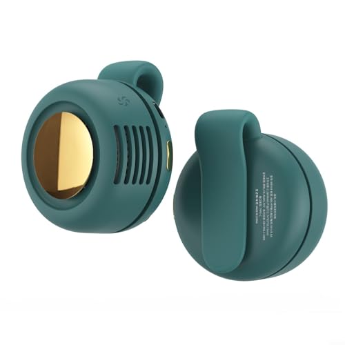 Oniissy Tragbarer Mini-USB-Ventilator zum Anklippen, leiser elektrischer Ventilator für Hüftclip, kleines Reise-Kühlzubehör, für Außen-/Innenbereich, Grün von Oniissy