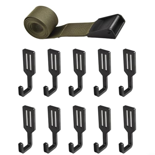 Oniissy Treestand Strap Hangers – Black Treestand Strap – Multi-Hook Hangers Hunting Gear Tree Holder – Tree Hangers For Hunting/Camping Equipment Hanging (Army Green) von Oniissy