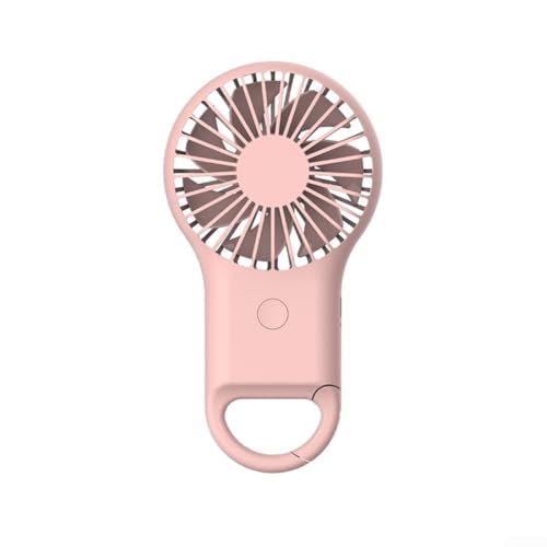 Oniissy USB-Mini-Handventilator mit wiederaufladbarem 800-mAh-Akku, 3 Geschwindigkeitsstufen, leiser Betrieb und eingebautem Nachtlicht, leichtes ABS-tragbares Kühlgerät für (Rosa) von Oniissy
