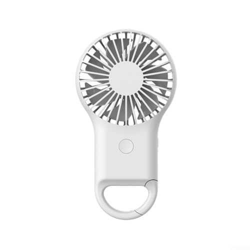 Oniissy USB-Mini-Handventilator mit wiederaufladbarem 800-mAh-Akku, 3 Geschwindigkeitsstufen, leiser Betrieb und eingebautem Nachtlicht, leichtes ABS-tragbares Kühlgerät für (weiß) von Oniissy
