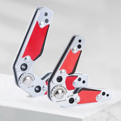 Oniissy Verstellbare magnetische Schweißpositioniervorrichtung, 20 ° - 200 ° Winkelbereich, strapazierfähig, 35 kg, doppelseitiger Magnet mit Sechskantschlüssel für Metallbearbeitung (M) von Oniissy