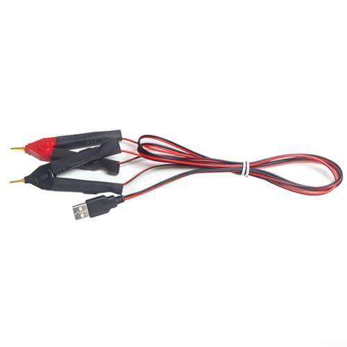 Oniissy Vierdraht-Kelvin-Clip-Batterie-Interner Widerstandsprüfer Sonde mit USB-Kopf, hochgenaues 4-Draht-Messwerkzeug für Elektronikingenieure, Techniker und (A) von Oniissy