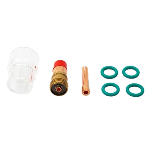 Oniissy WIG Schweißbrenner Gaslinse Kit mit Glasbecher für WP-17 WP-18 WP-26 Serie luftgekühlte Taschenlampen inklusive Spannzangen-Körperfutter O-Ringe 7 Stück Oniissy WIG Schweißbrenner Gaslinse Kit mit Glasbecher für WP-17 WP-18 WP-26 Serie luftgekühlte Taschenlampen inklusive Spannzangen-Körperfutter O-Ringe 7 Stück von Oniissy