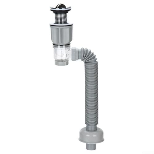 Oniissy Waschbeckenablauf-Set vielseitig flexibel erweiterbar Rohr Platzsparendes Design Rückflussverhinderungstechnologie werkzeuglose Installation Edelstahl Oniissy Waschbeckenablauf-Set vielseitig flexibel erweiterbar Rohr Platzsparendes Design Rückflussverhinderungstechnologie werkzeuglose Installation Edelstahl von Oniissy