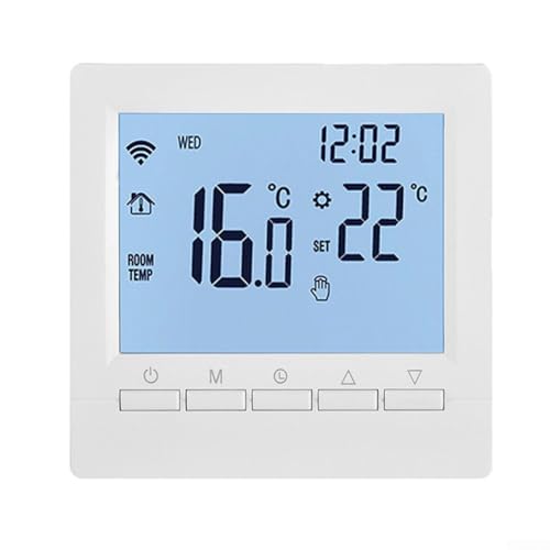 Oniissy Wifi Thermostat Digital, WiFi Raumtemperatur, Regler LCD Raumheizung, für Smart Home Wasserheizung, Gaskessel elektrisch (elektrische Fußbodenheizung 16A) von Oniissy
