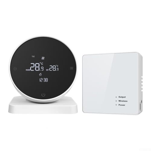 Smart Fußbodenheizung Thermostate Wireless Wasser WiFi, Programmierbarer Raumthermostat Fußbodenwasserheizungsregler Für Smart Life Für Tuya App (no-wifi) von Oniissy
