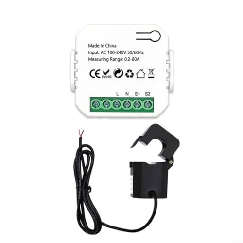 für Tuya Smart Meter für Zigbe Stromwandler CT mit Klemme, Smart Meter Energiemonitor, Tracking Home Stromverbrauch, Energiemonitor für Tuya Smart Meter und für Zigbe CT für Tuya Smart Meter für Zigbe Stromwandler CT mit Klemme, Smart Meter Energiemonitor, Tracking Home Stromverbrauch, Energiemonitor für Tuya Smart Meter und für Zigbe CT von Oniissy