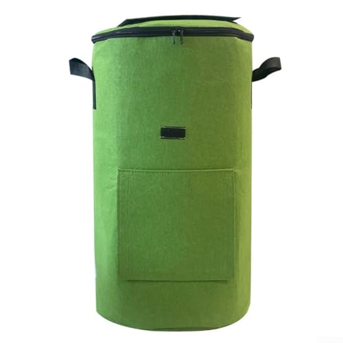 Vlies-Laubbeutel, Mülleimer für Küchenabfälle und Gartenabfälle, Laubsammelbeutel, organisches Abfallrecycling, 57 l Kompostbehälter (grün) von Oniissy