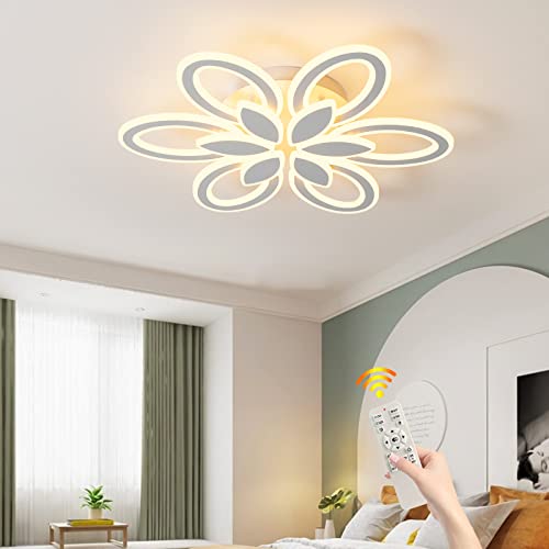 Oninio LED Deckenleuchte Dimmbar Deckenlampe mit Fernbedienung Wohnzimmerlampe Deckenleuchte für Schlafzimmer Wohnzimmer Küche 90W von Oninio