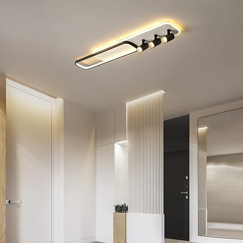 Oninio LED Moderne Deckenleuchte Dimmbar Deckenlampe mit Fernbedienung 3 Spotlichter Acryl Wohnzimmerlampe Deckenleuchte für Wohnzimmer, Schlafzimmer, Küche, Esszimmer 50W von Oninio